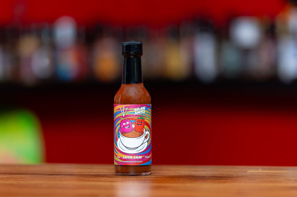 Java Jam - made in collaboration with Brian Ambs. A coffee inspired sauce with chocolate bhutlahs and tons of jammy flavor.